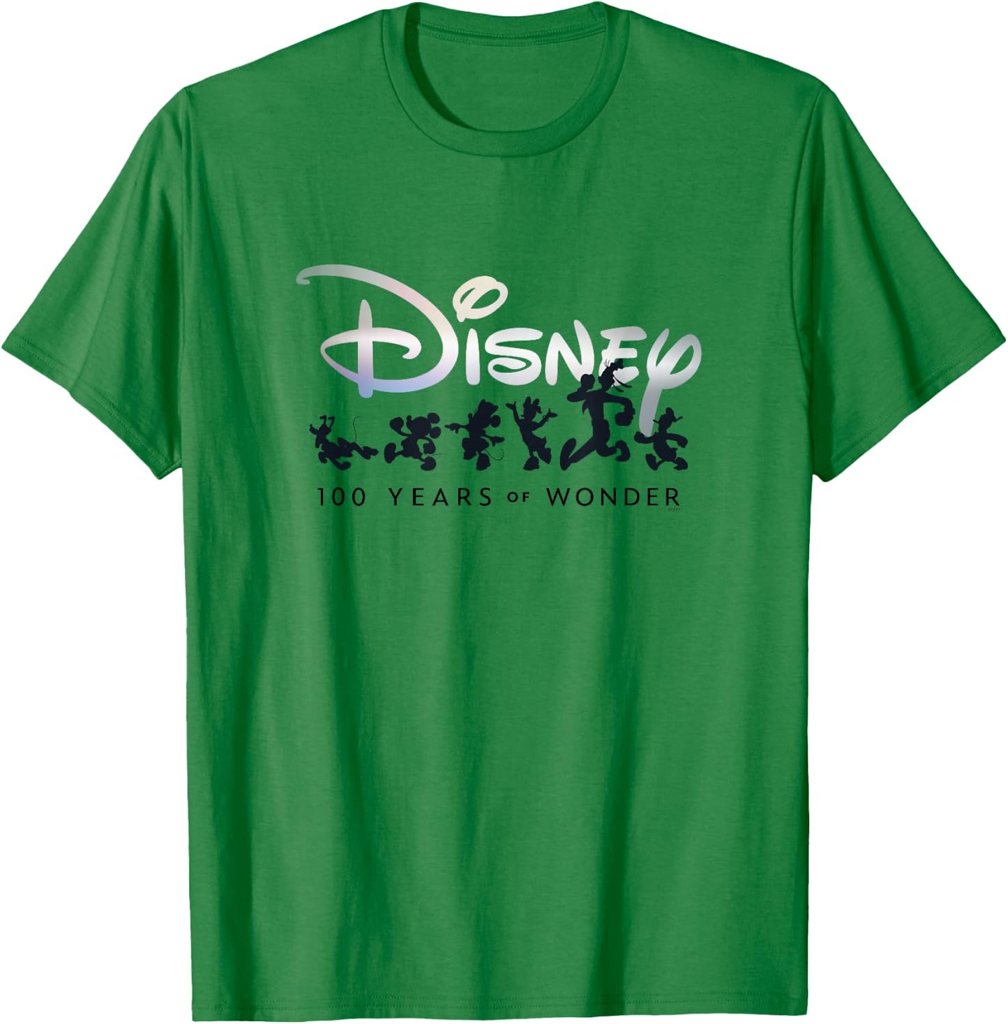 Disney 100 Years of Wonder Mickey & Pals Silhouettes D100 , blue T-Shirt - T-Shirt | Irish Green