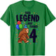 Bigfoot Birthday Party 4 Years Old Sasquatch Theme Boys T-Shirt - T-Shirt | Irish Green
