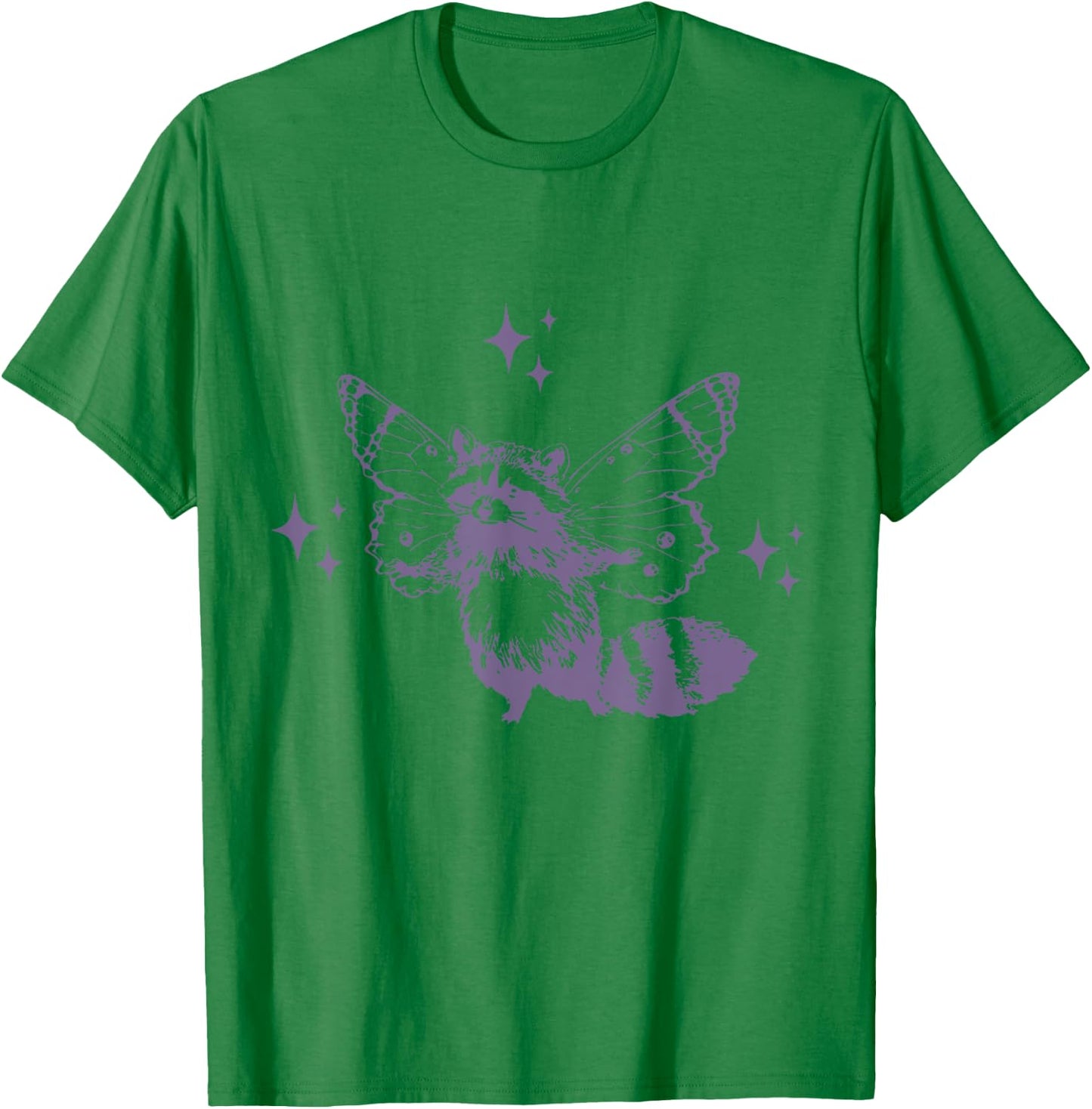 Flying Raccoon With Butterfly Wings T-Shirt - T-Shirt | Irish Green