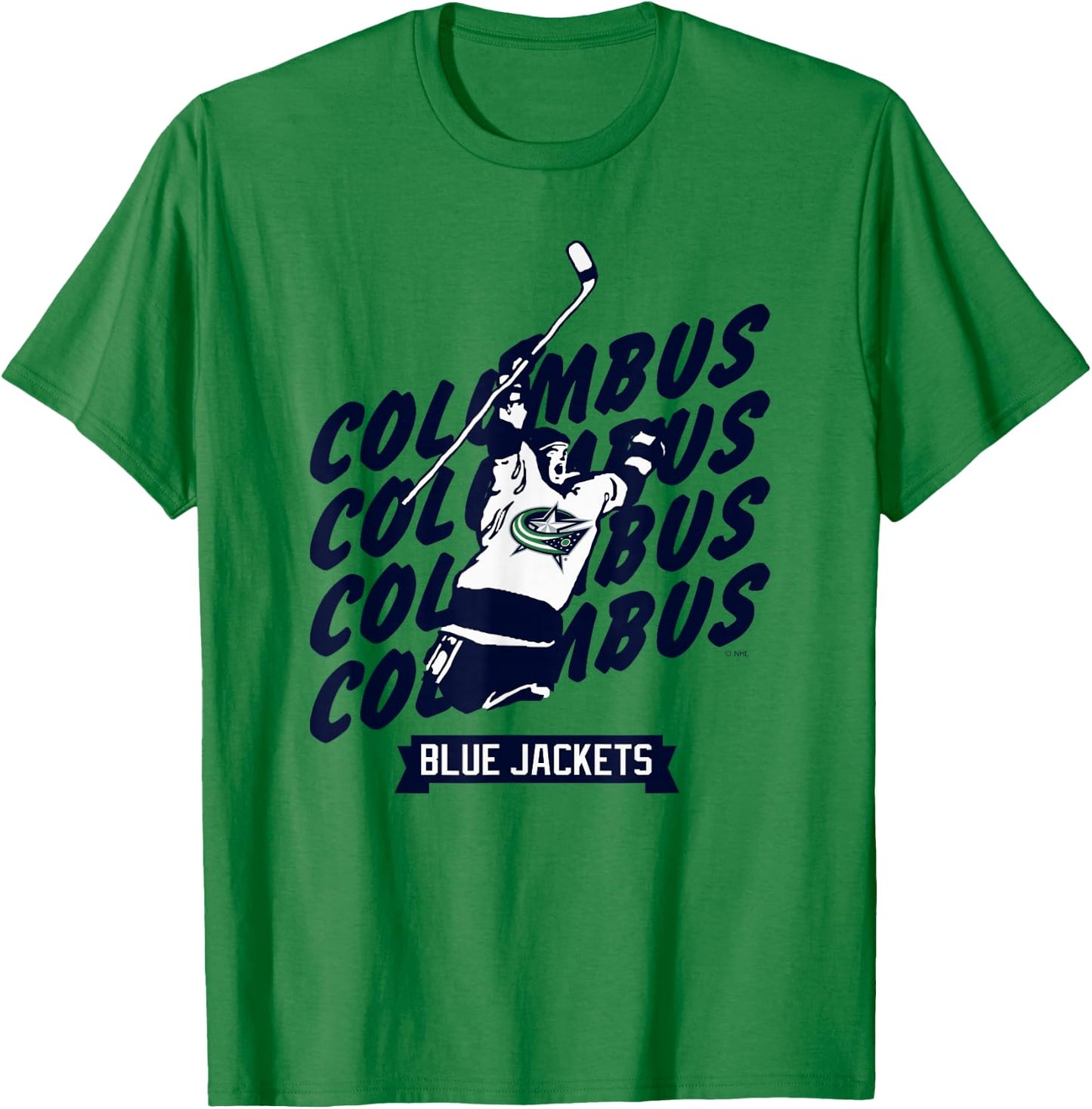 Columbus Blue Jackets Graffiti Red Officially Licensed T-Shirt - T-Shirt | Irish Green