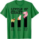 Funny Kawaii Axolotl Level Of Crazy Aqua Pet Axolotl Lovers T-Shirt - T-Shirt | Irish Green