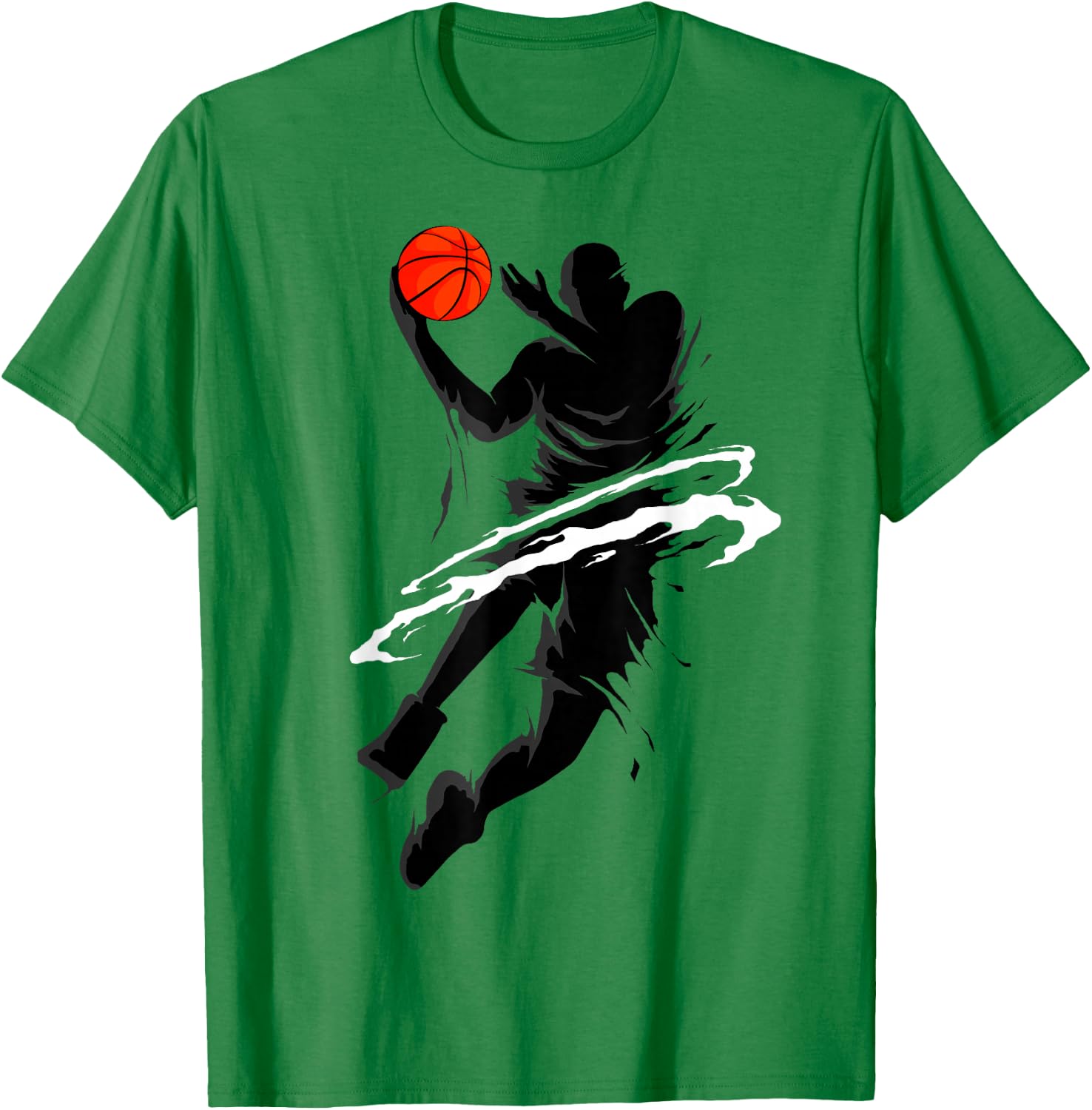 Basketball Player Fan Hoops Basketball Slam Dunk Game Day T-Shirt - T-Shirt | Irish Green