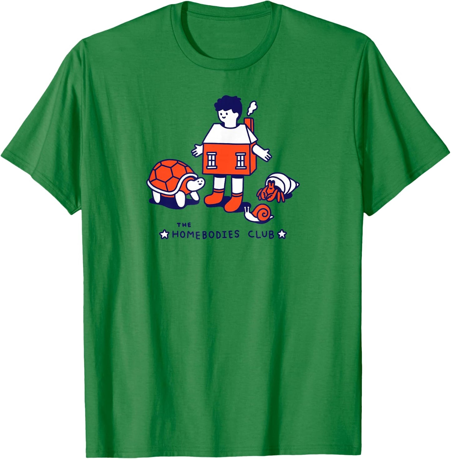 Threadless Obinsun The Homebodies Club Graphic T-Shirt - T-Shirt | Irish Green