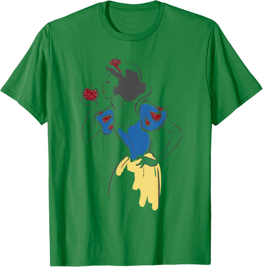 Disney Princess Snow White Apple Glitter T-Shirt - T-Shirt | Irish Green