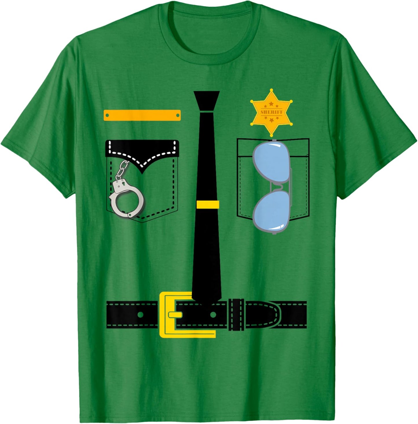 Police Uniform Costume Halloween Kids T-Shirt - T-Shirt | Irish Green