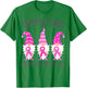 Pink Breast Cancer Choose Love Gnome Matter What Support T-Shirt - T-Shirt | Irish Green
