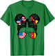 Half American Cameroonian Girl USA Cameroon Flag Patriot T-Shirt - T-Shirt | Irish Green