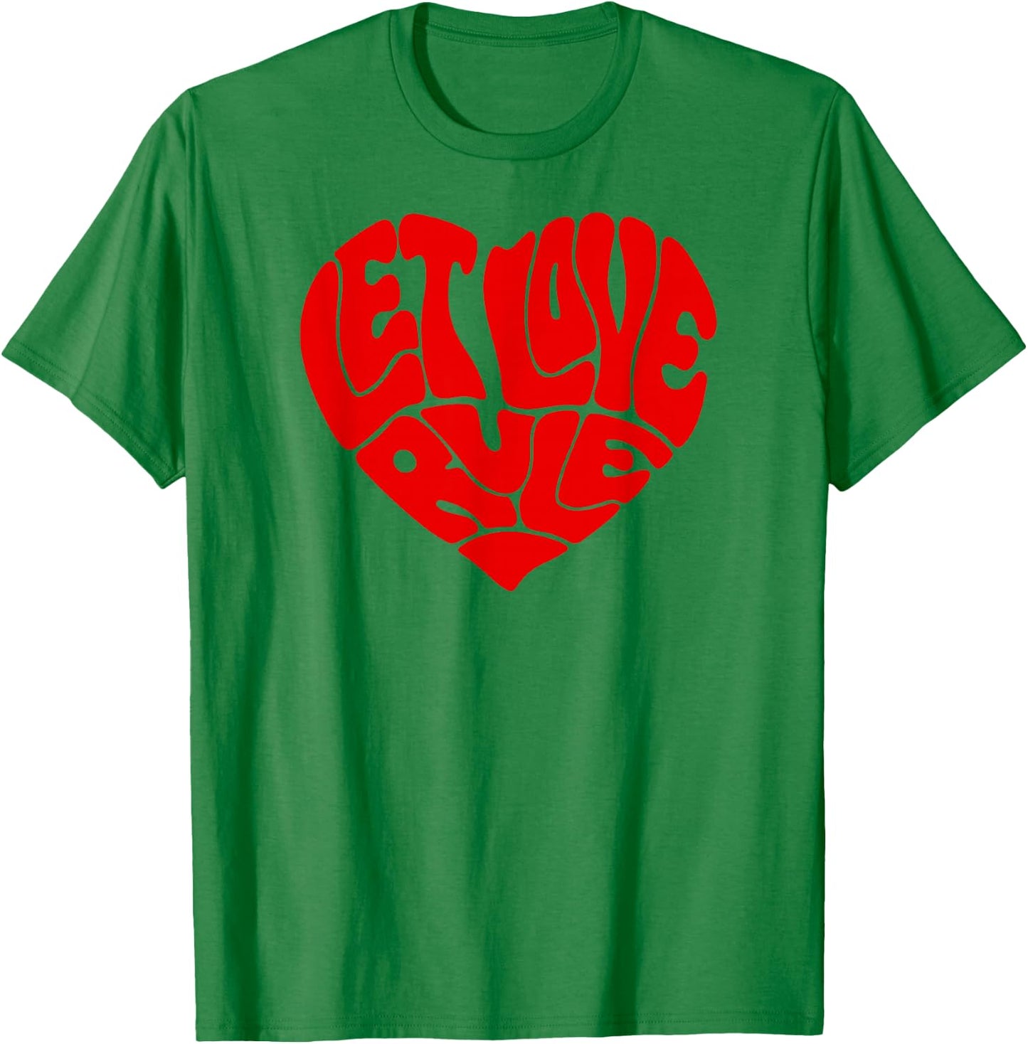 Lenny Kravitz – Let Love Rule Red Heart T-Shirt - T-Shirt | Irish Green