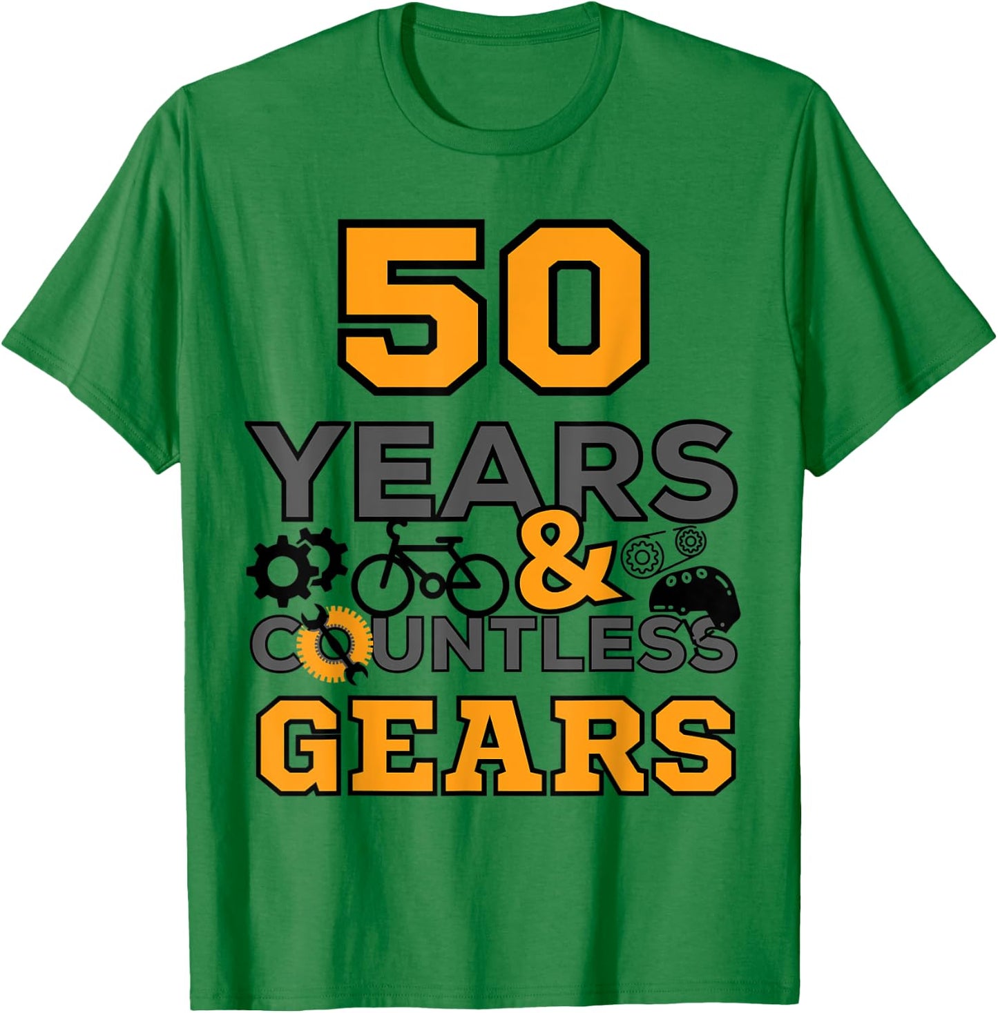 50 Years Old Birthday 50th Anniversary Bike Cycling Cyclist T-Shirt - T-Shirt | Irish Green