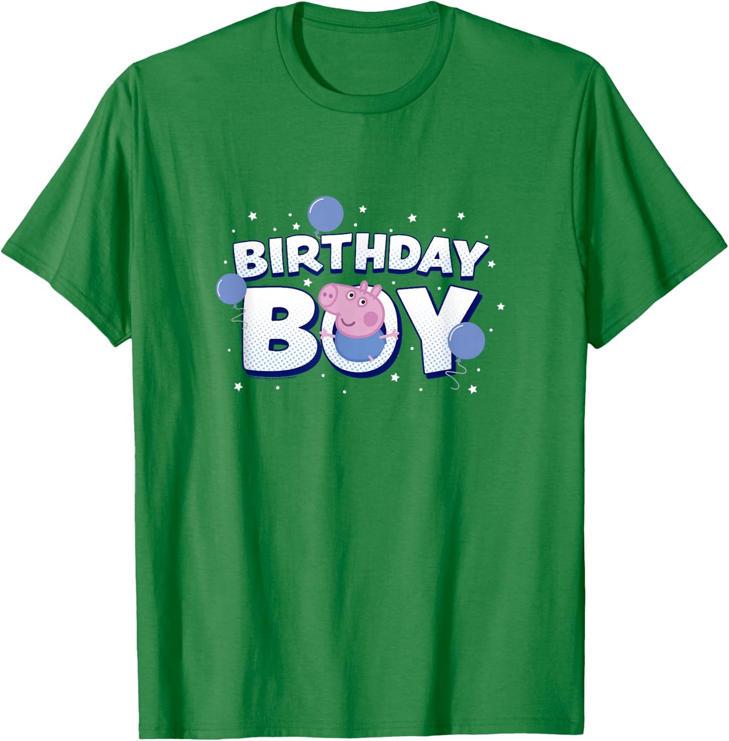 Peppa Pig George Birthday Boy Holiday Balloon Logo T-Shirt - T-Shirt | Irish Green