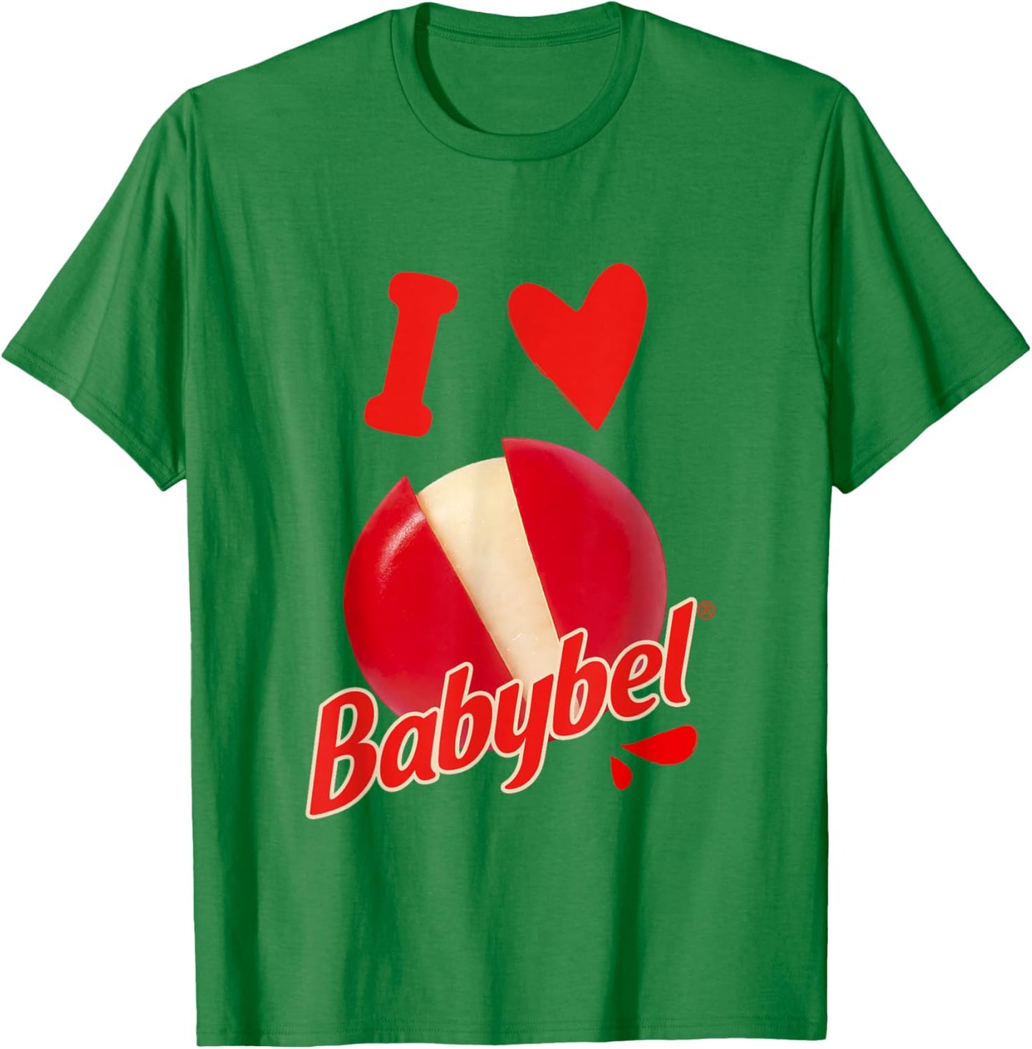 Babybel I Love Babybel Heart , White T-Shirt - T-Shirt | Irish Green