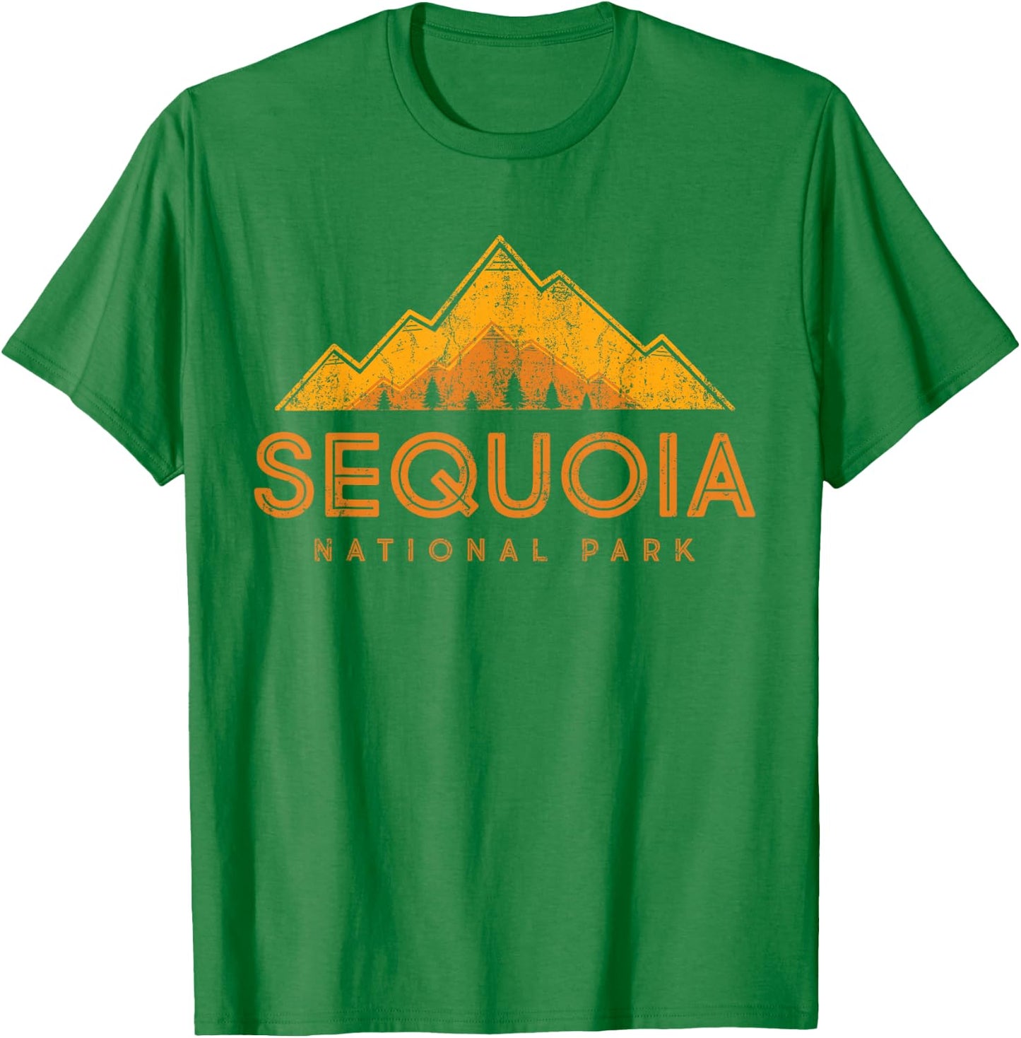 California | Kings Canyon - Vintage Sequoia National Park T-Shirt - T-Shirt | Irish Green