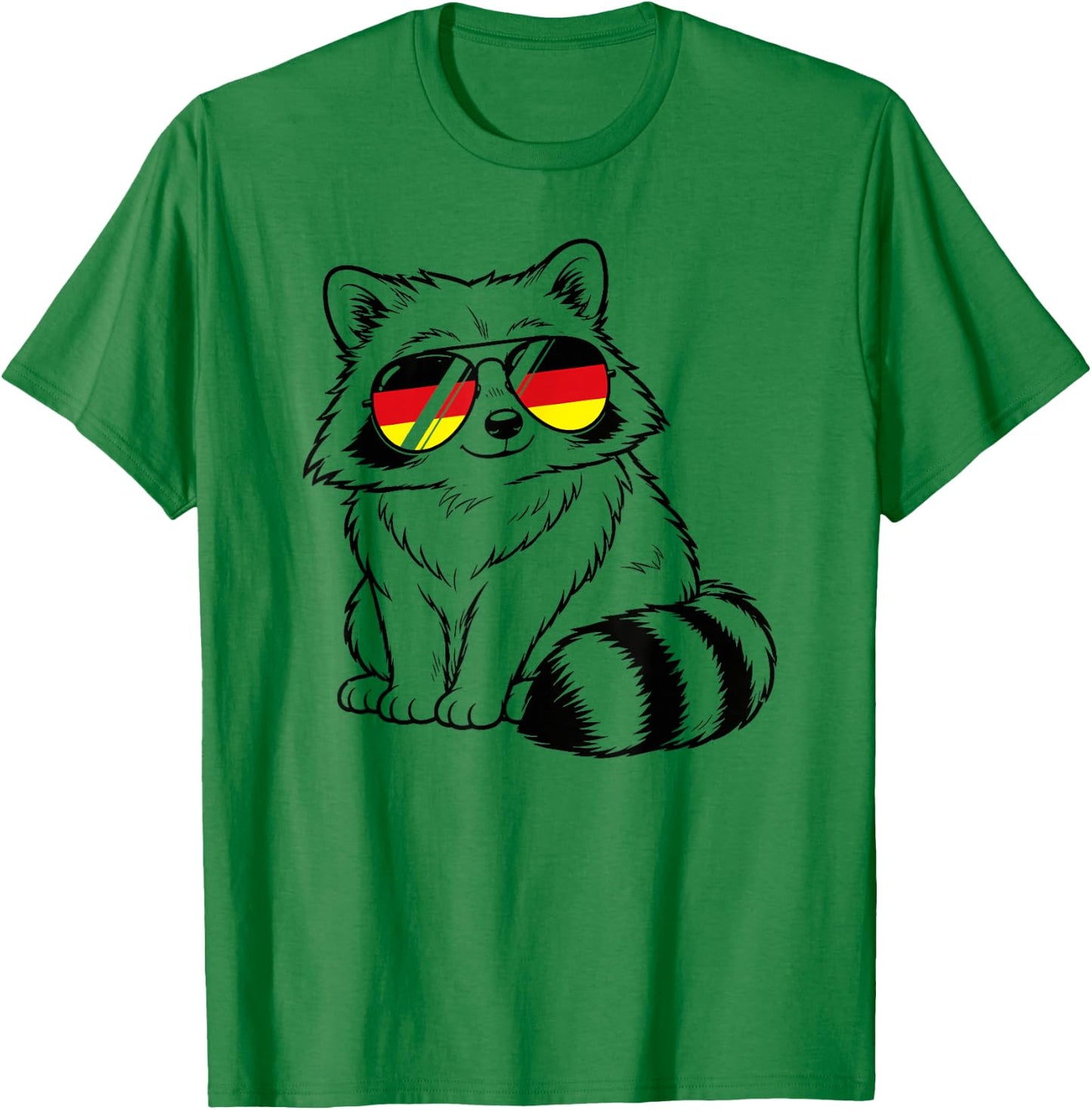 Deutsche Flagge Waschbär deutsch Deutschland Waschbären T-Shirt - T-Shirt | Irish Green