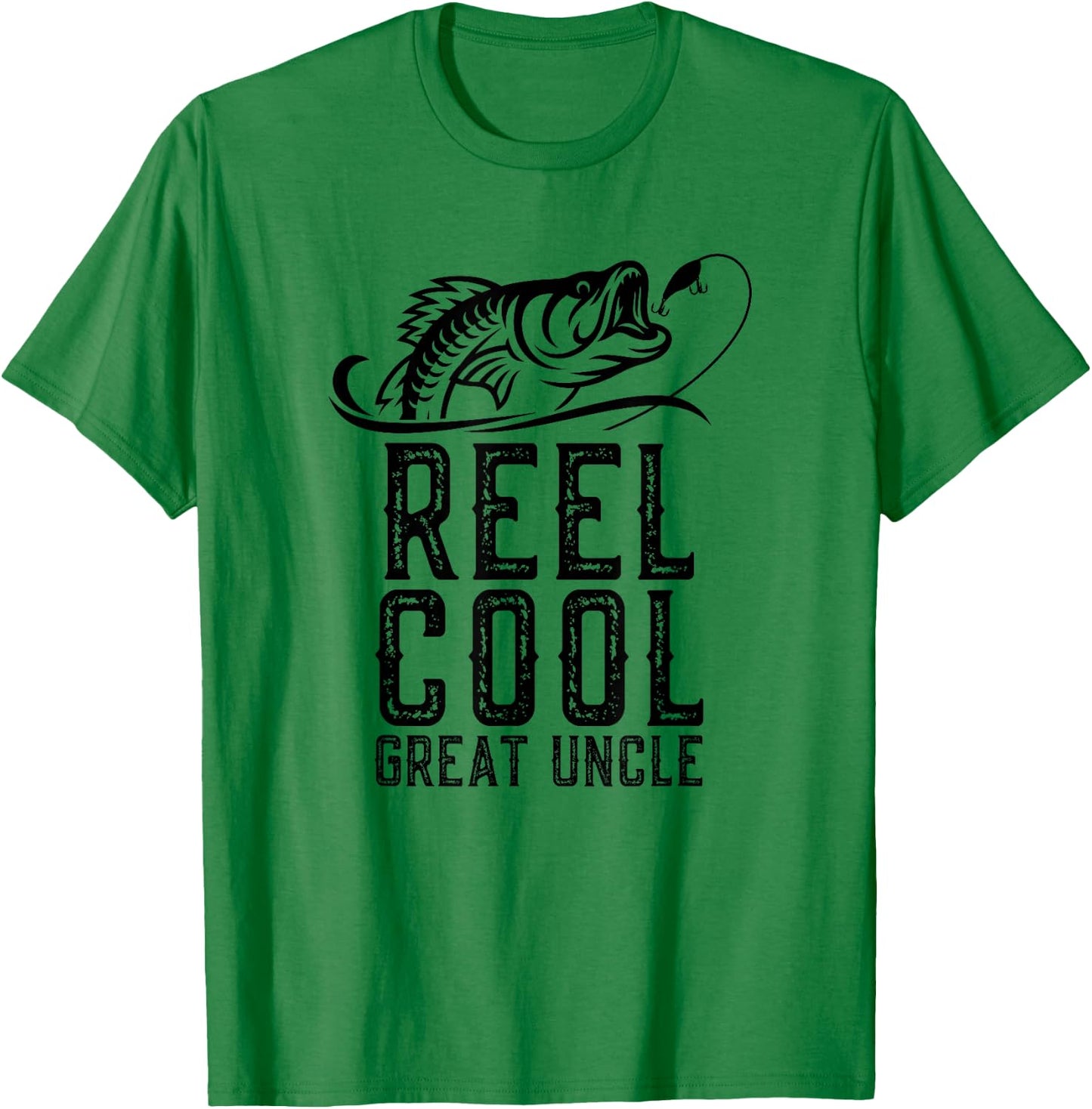 Reel Cool Great Uncle Fishing Fisherman Funny Retro T-Shirt - T-Shirt | Irish Green