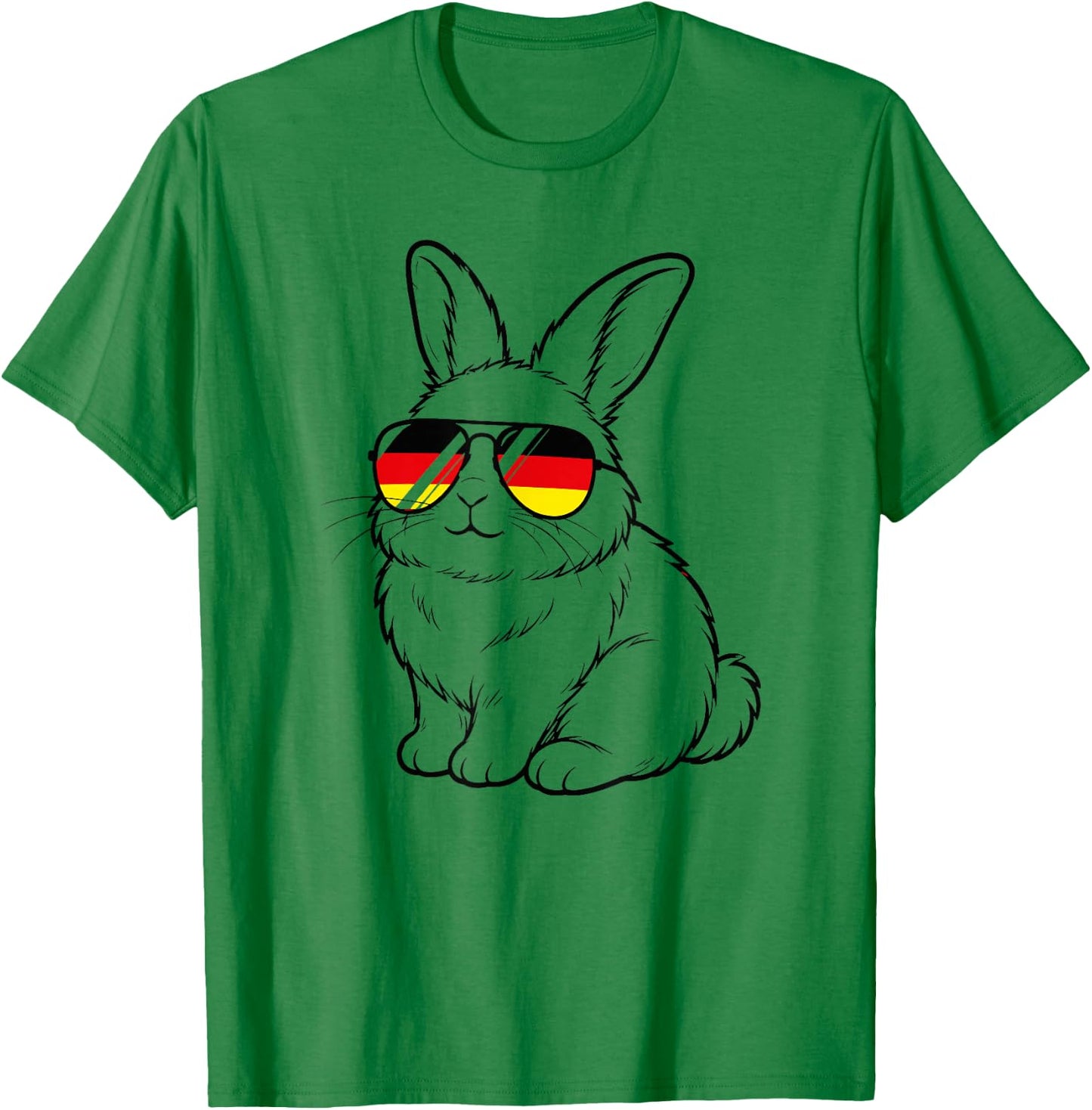 Deutsche Flagge Hase deutsch Deutschland Hasen T-Shirt - T-Shirt | Irish Green