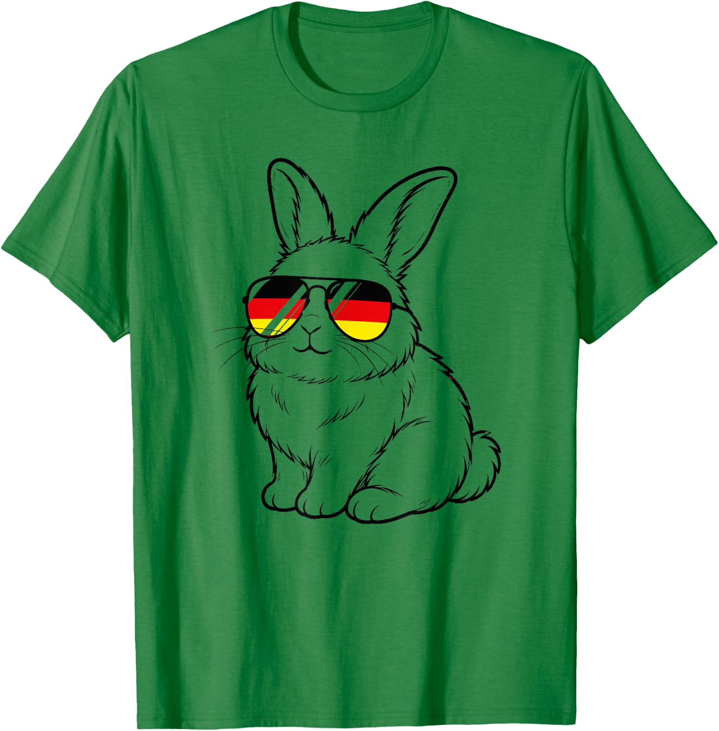 Deutsche Flagge Hase deutsch Deutschland Hasen T-Shirt - T-Shirt | Irish Green