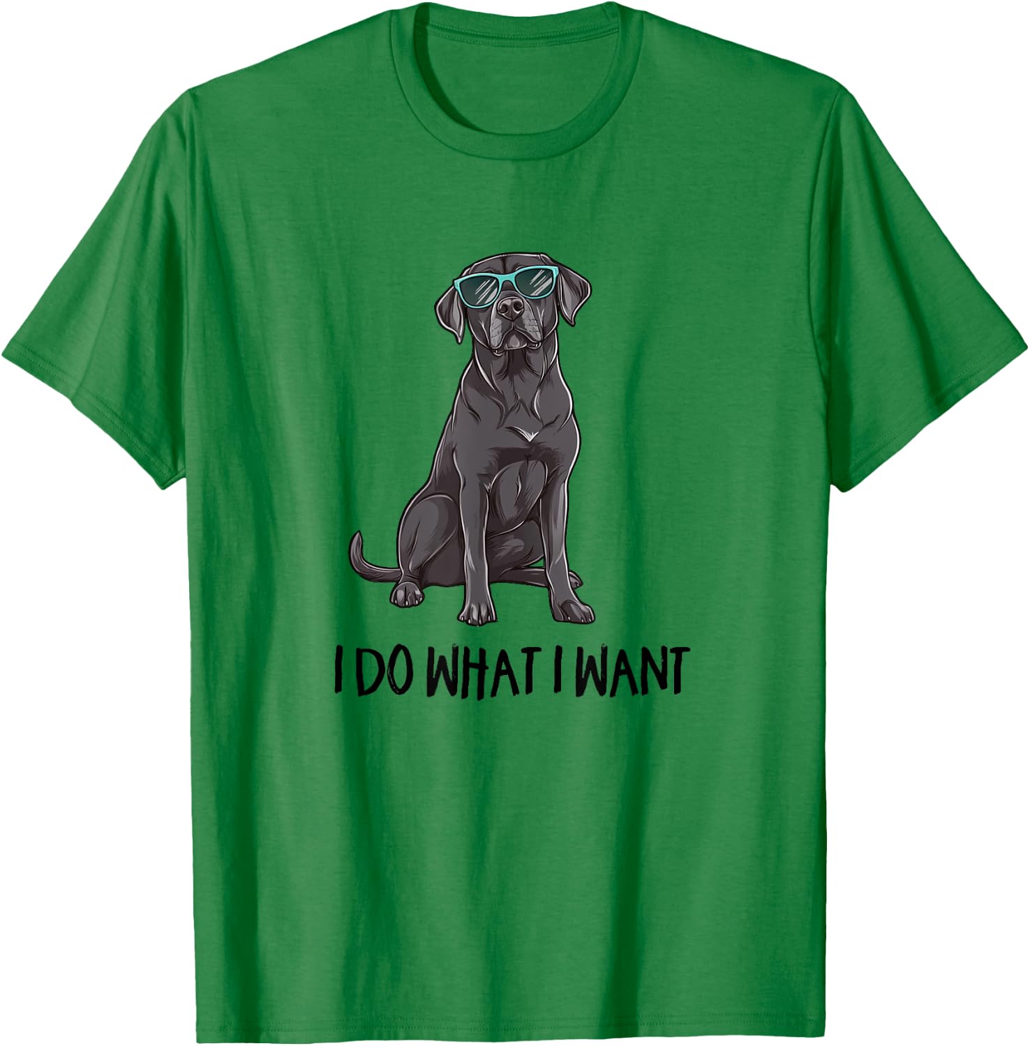 & Kids Funny Do What I Want Black Lab Lover T-Shirt - T-Shirt | Irish Green