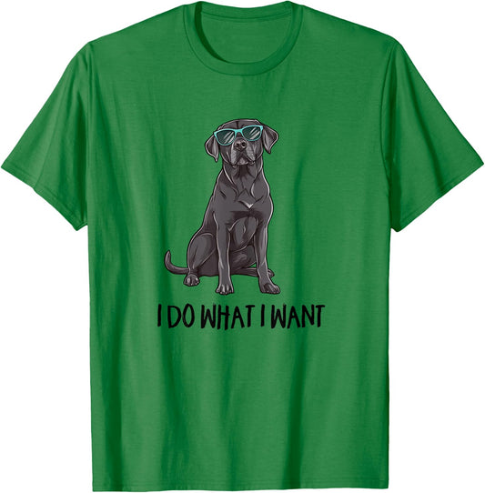 & Kids Funny Do What I Want Black Lab Lover T-Shirt - T-Shirt | Irish Green