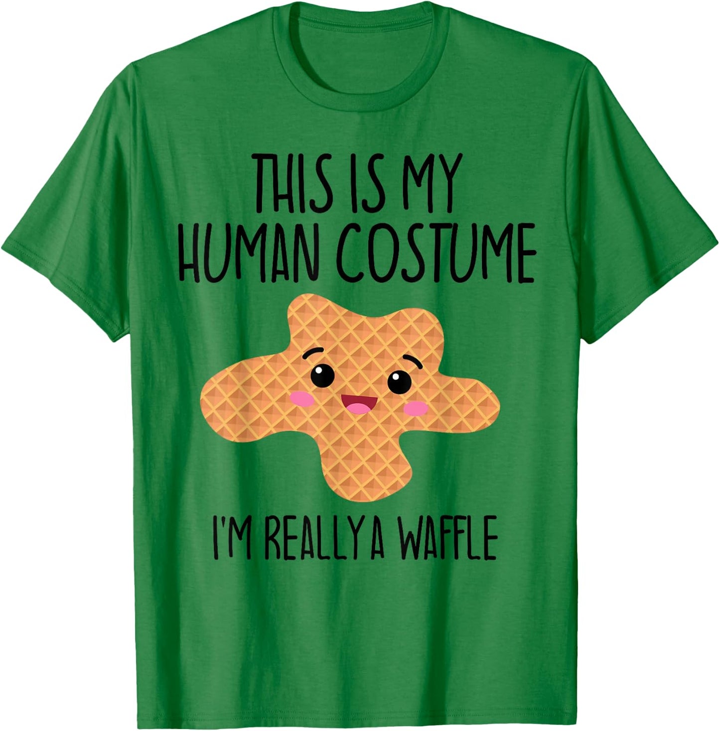 Das ist mein menschliches Kostüm Ich bin wirklich eine Waffel Funny , White T-Shirt - T-Shirt | Irish Green