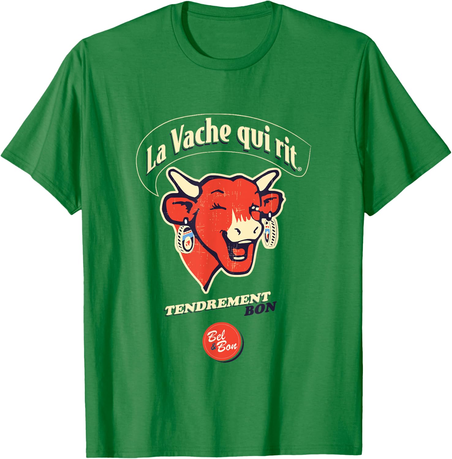 The Laughing Cow French Slogan T-Shirt - T-Shirt | Irish Green