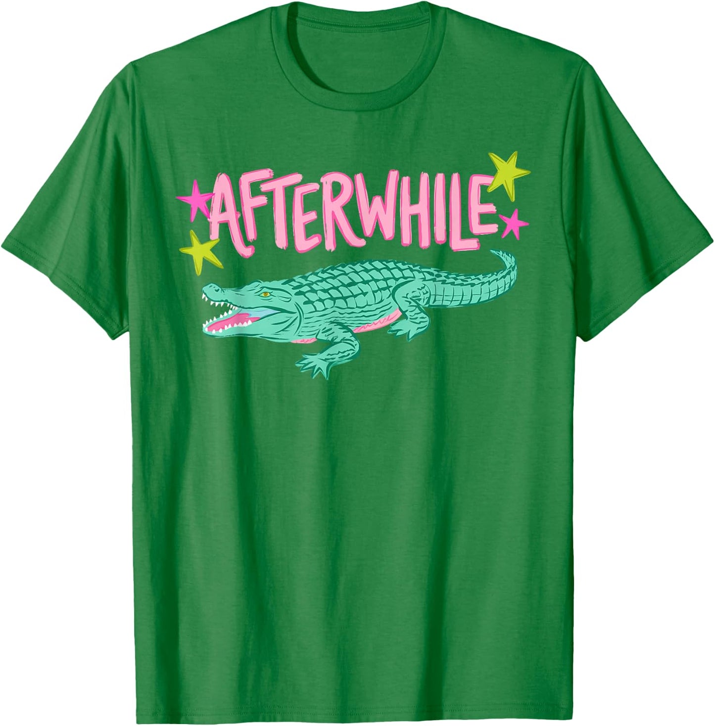 After While Crocodile Later Gator Funny Last Day of School T-Shirt - T-Shirt | Irish Green