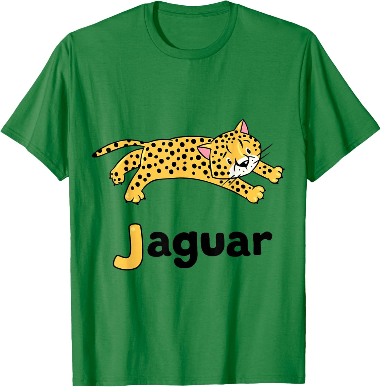 J is for Jaguar ABC Alphabet for Teachers Students T-Shirt - T-Shirt | Irish Green
