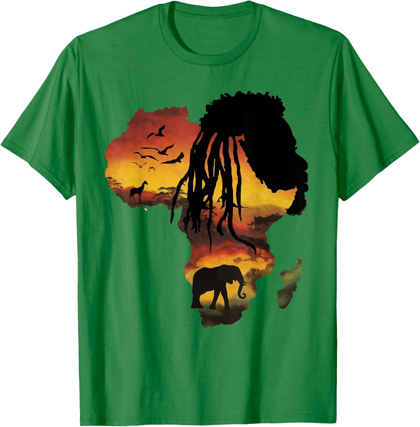 Africa Is Calling I Must Go African Heritage Family Roots T-Shirt - T-Shirt | Irish Green