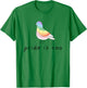 Pride is Coo Pigeon LGBTQ Gay Pride Month Ally Rainbow Bird T-Shirt - T-Shirt | Irish Green