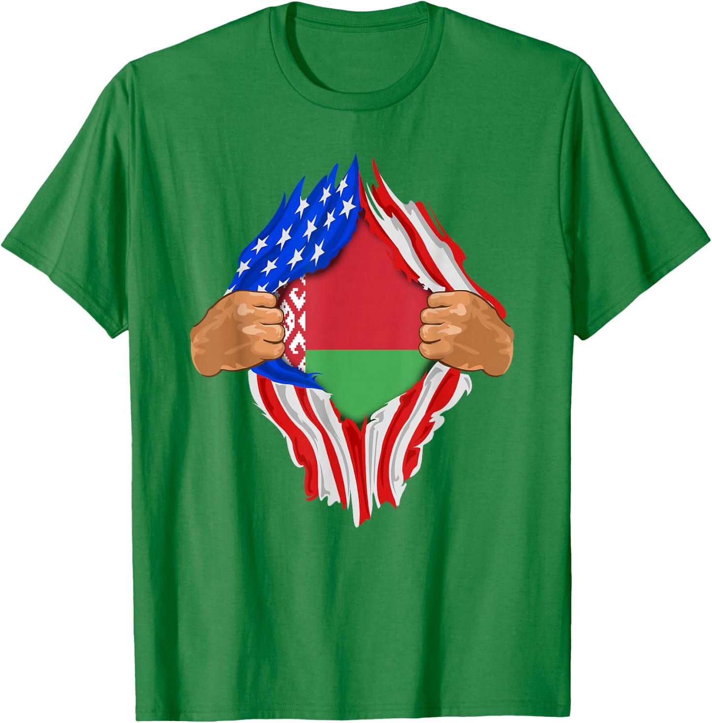 Belarusian Blood Inside Me | Belarus Flag Gift T-Shirt - T-Shirt | Irish Green