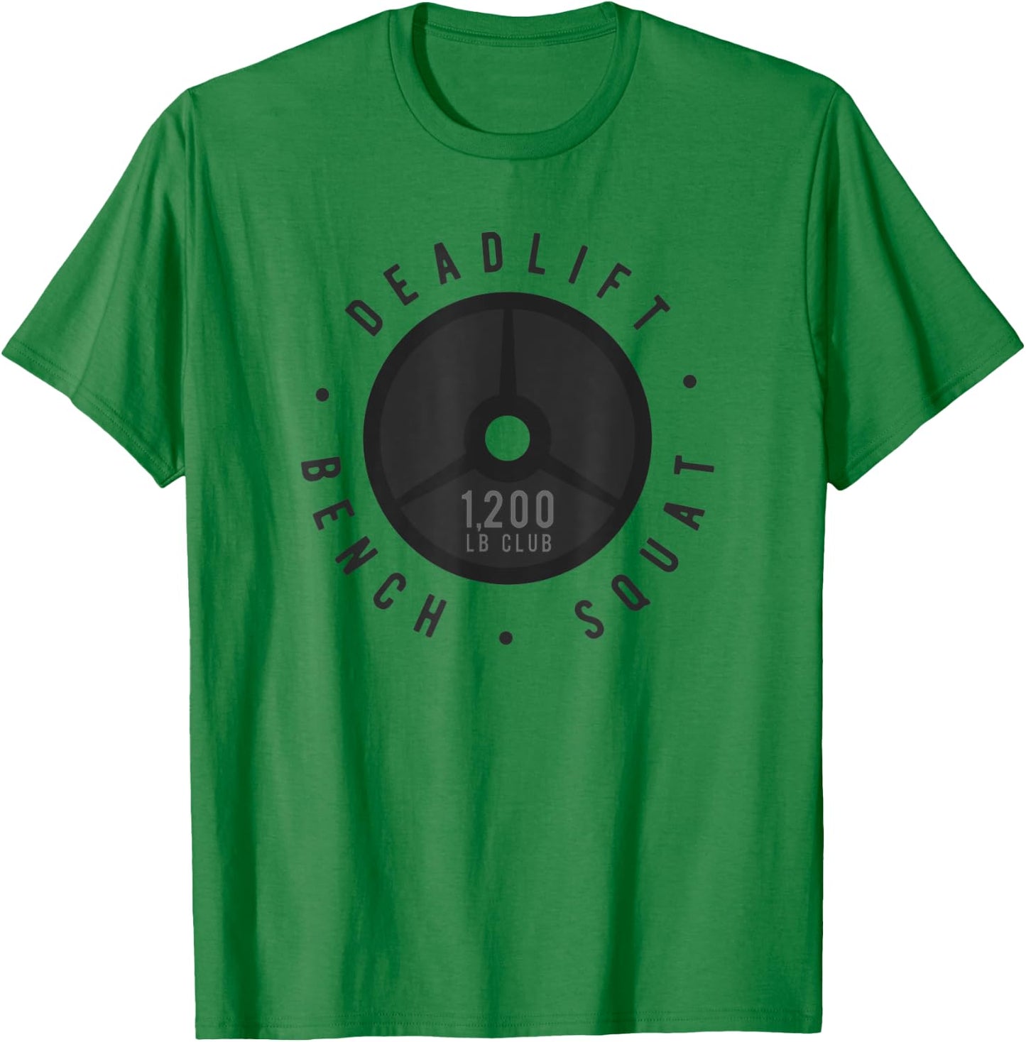 Elite 1,200lb Club Powerlifting Barbell Strong Novelty T-Shirt - T-Shirt | Irish Green