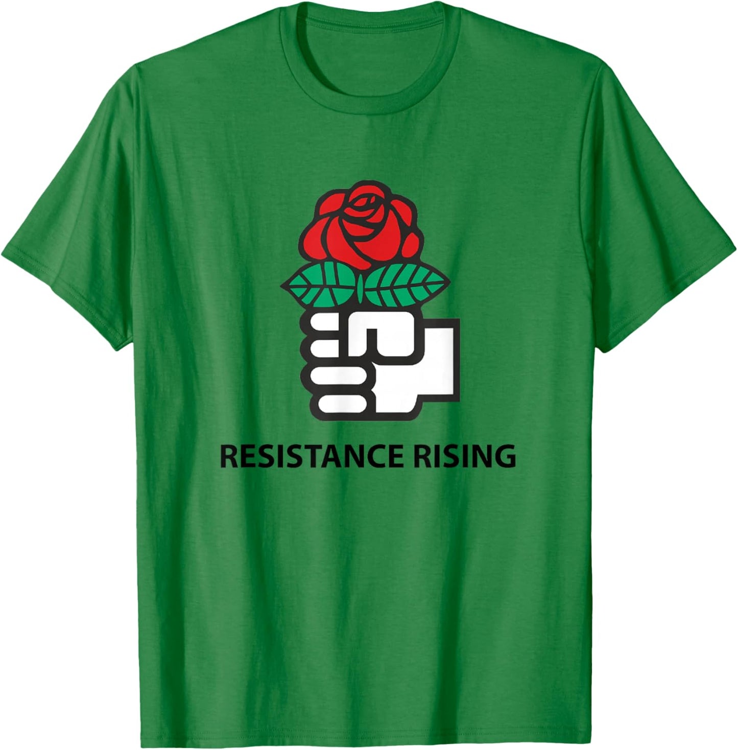 Democratic Socialists of America (DSA) Resistance Rising T-Shirt - T-Shirt | Irish Green