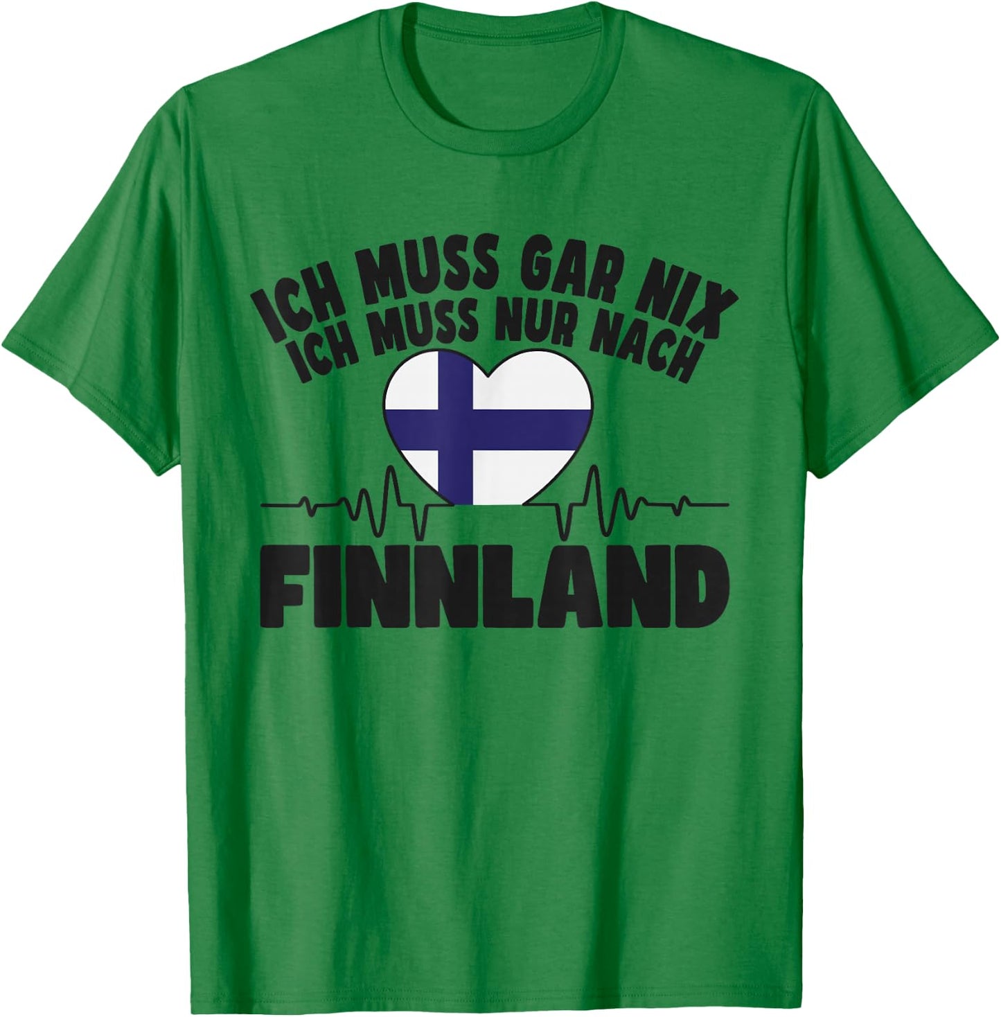 with German Text "Ich muss gar nix" [German Langu, gray, S T-Shirt - T-Shirt | Irish Green