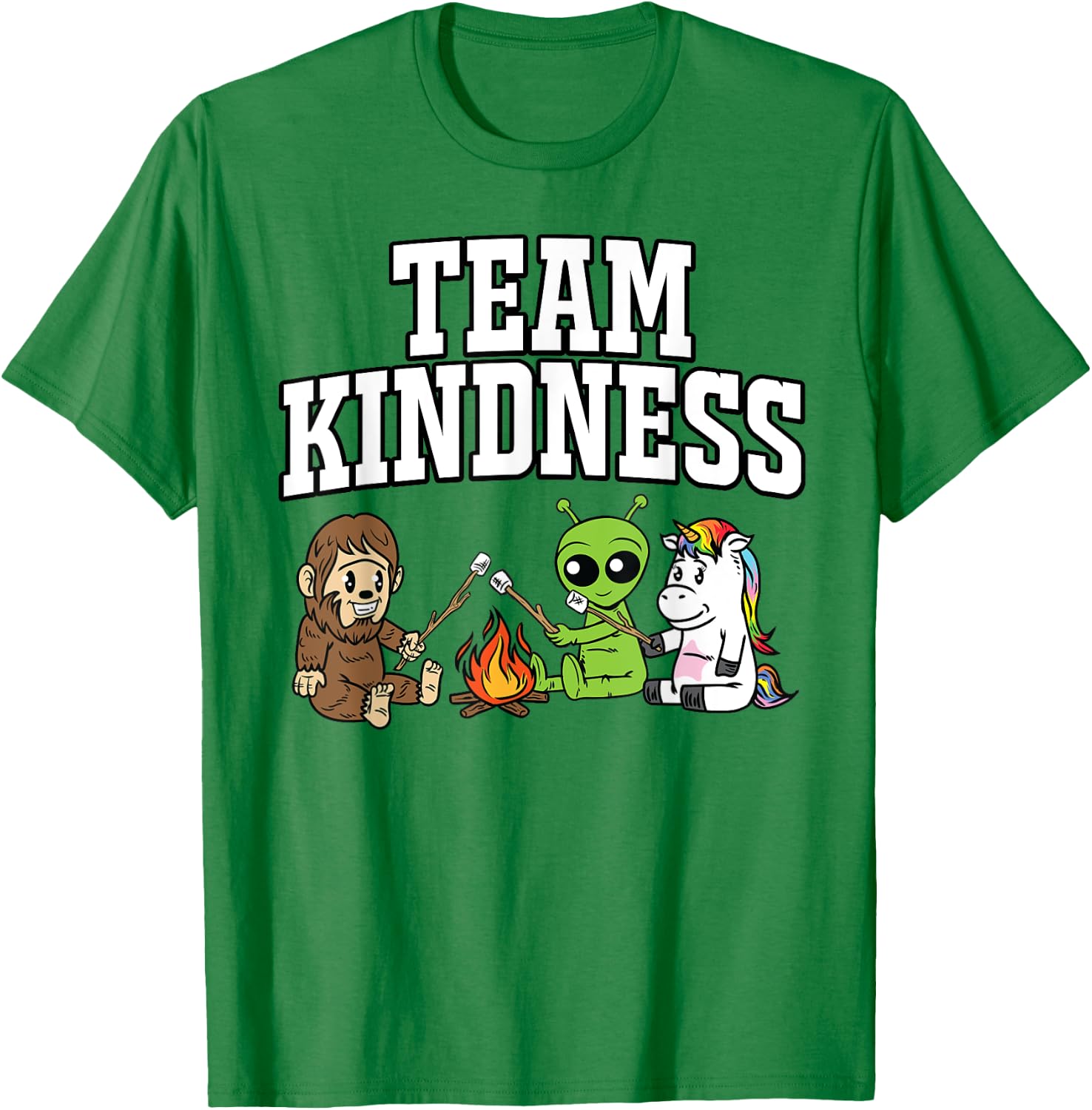 Team Kindness Shirt - Alien Unicorn Teacher Gifts Women Kids T-Shirt - T-Shirt | Irish Green