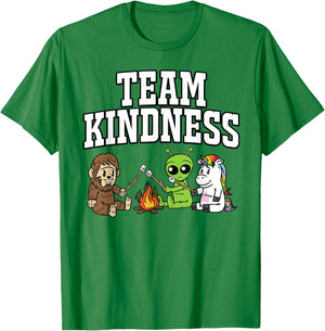 Team Kindness Shirt - Alien Unicorn Teacher Gifts Women Kids T-Shirt - T-Shirt | Irish Green