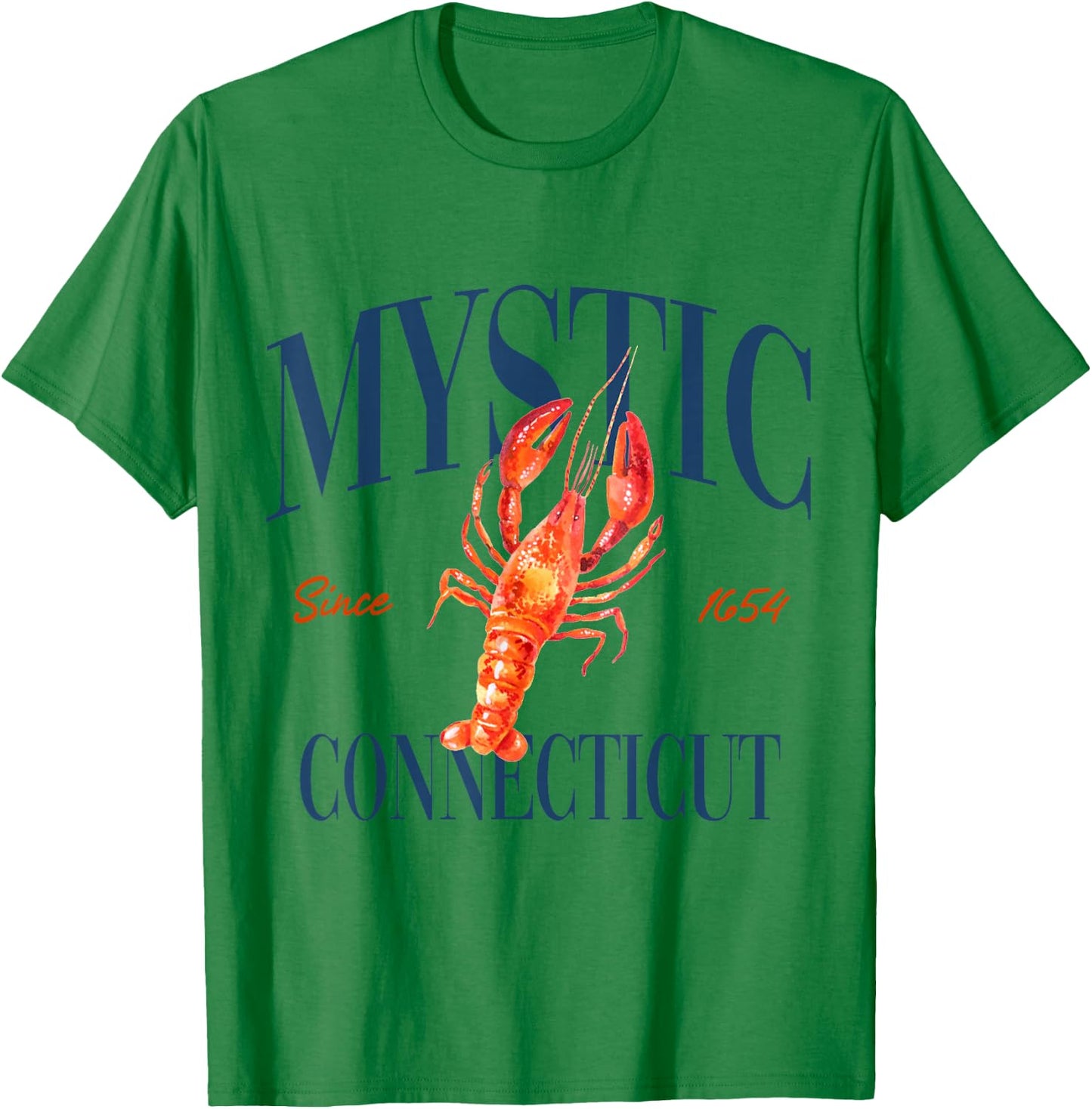 Mystic Connecticut Est. 1654 - Old Money, Retro, Classic T-Shirt - T-Shirt | Irish Green