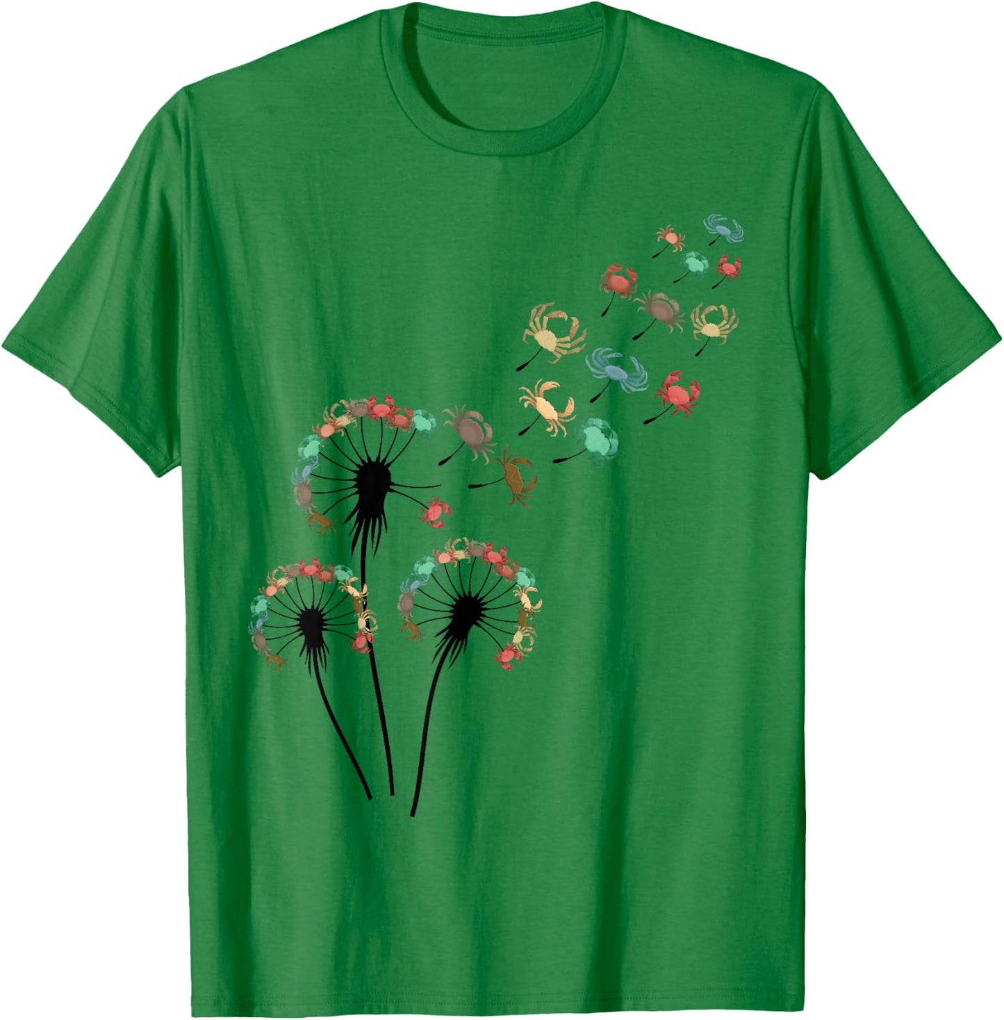 Flower Dandelion Crabs Stuff for Crab Lover | Crab T-Shirt - T-Shirt | Irish Green