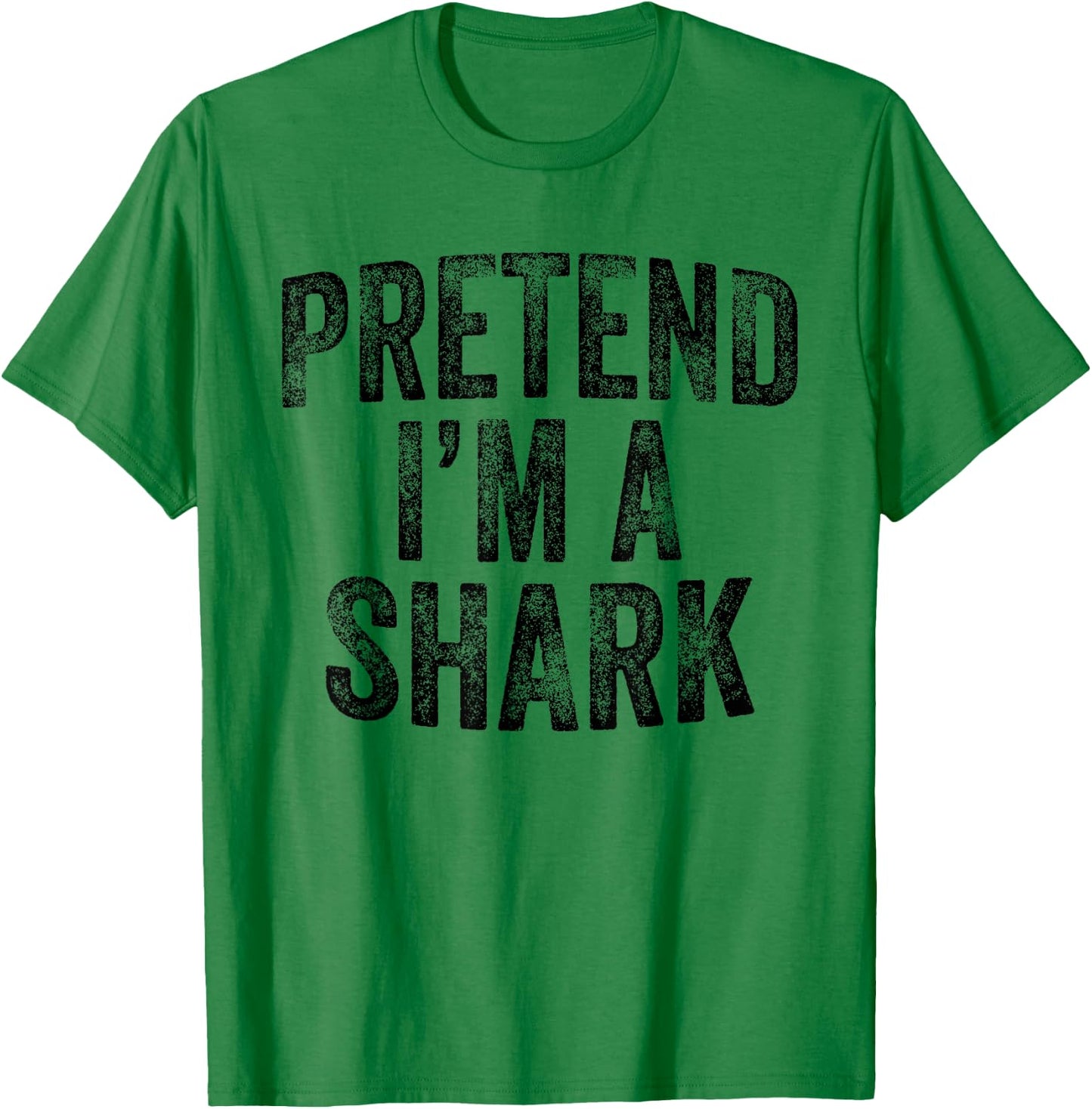Pretend I'm A Shark Family Lazy Easy Halloween Party Costume T-Shirt - T-Shirt | Irish Green