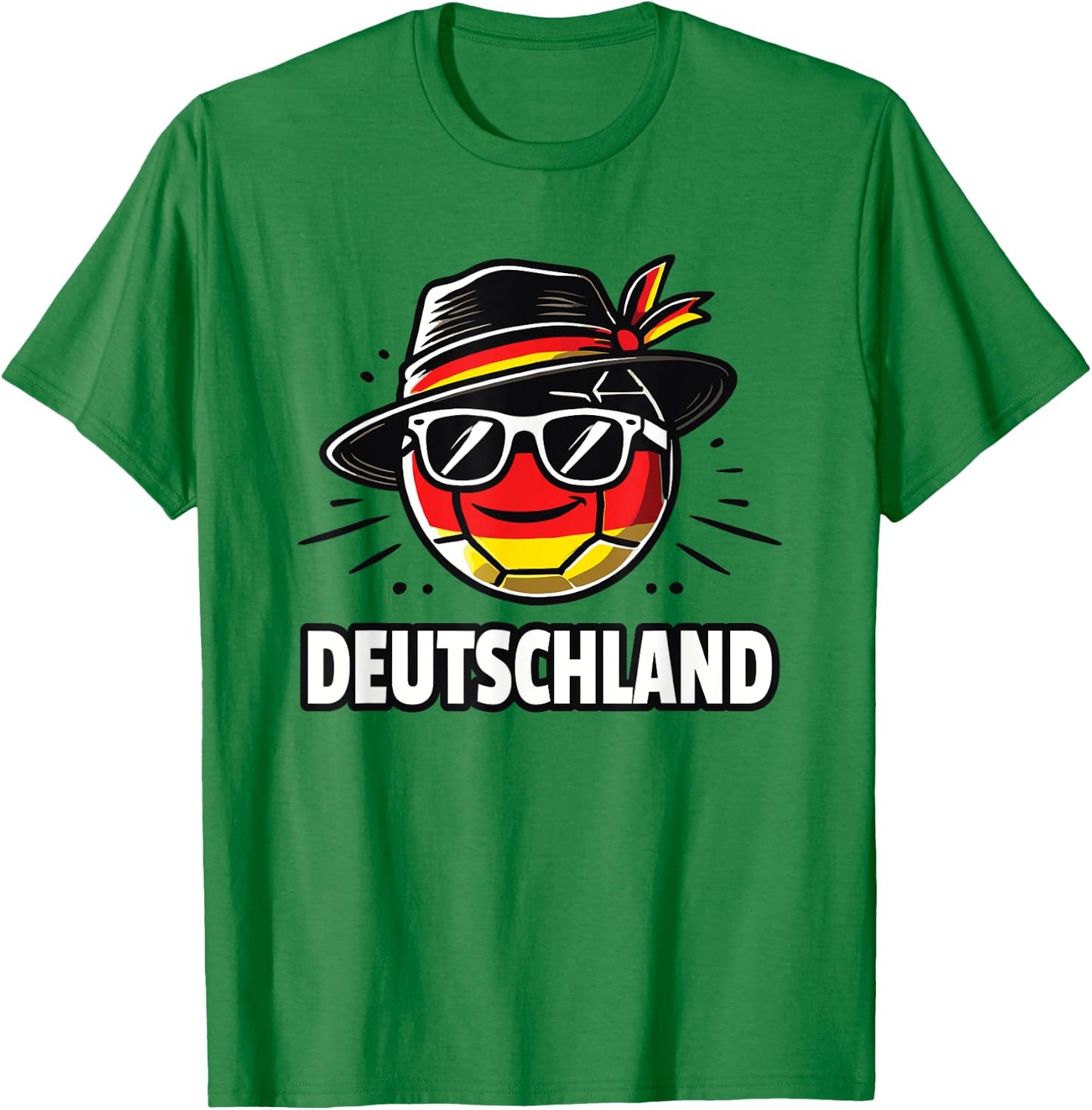 Fußball mit Deutschland Flagge lustiger Ball Fan T-Shirt - T-Shirt | Irish Green