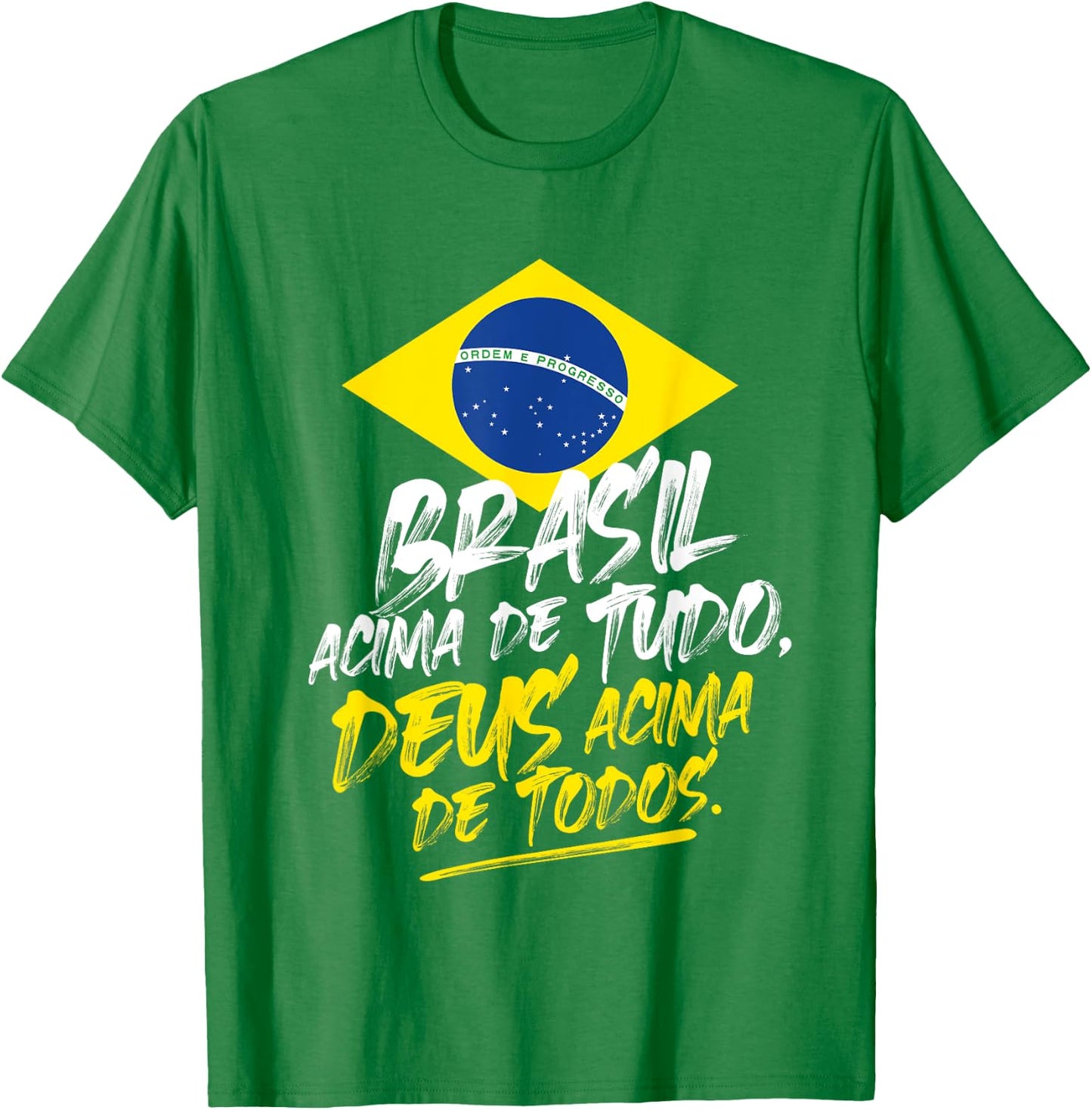 Bolsonaro 2022 Brasil Deus Acima Todos Bolsonaro Presidente T-Shirt - T-Shirt | Irish Green