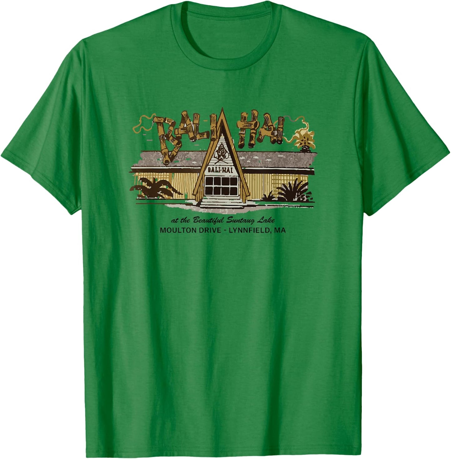 Bali Hai Retro Tiki Lounge Hipster Vintage Men's Graphic T-Shirt - T-Shirt | Irish Green