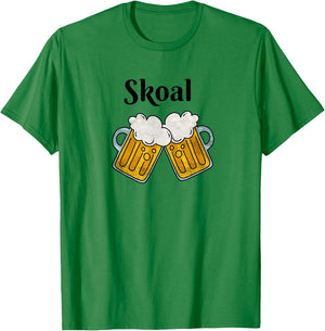 Viking Skoal Drinking Toast Cheers Salute T-Shirt - T-Shirt | Irish Green