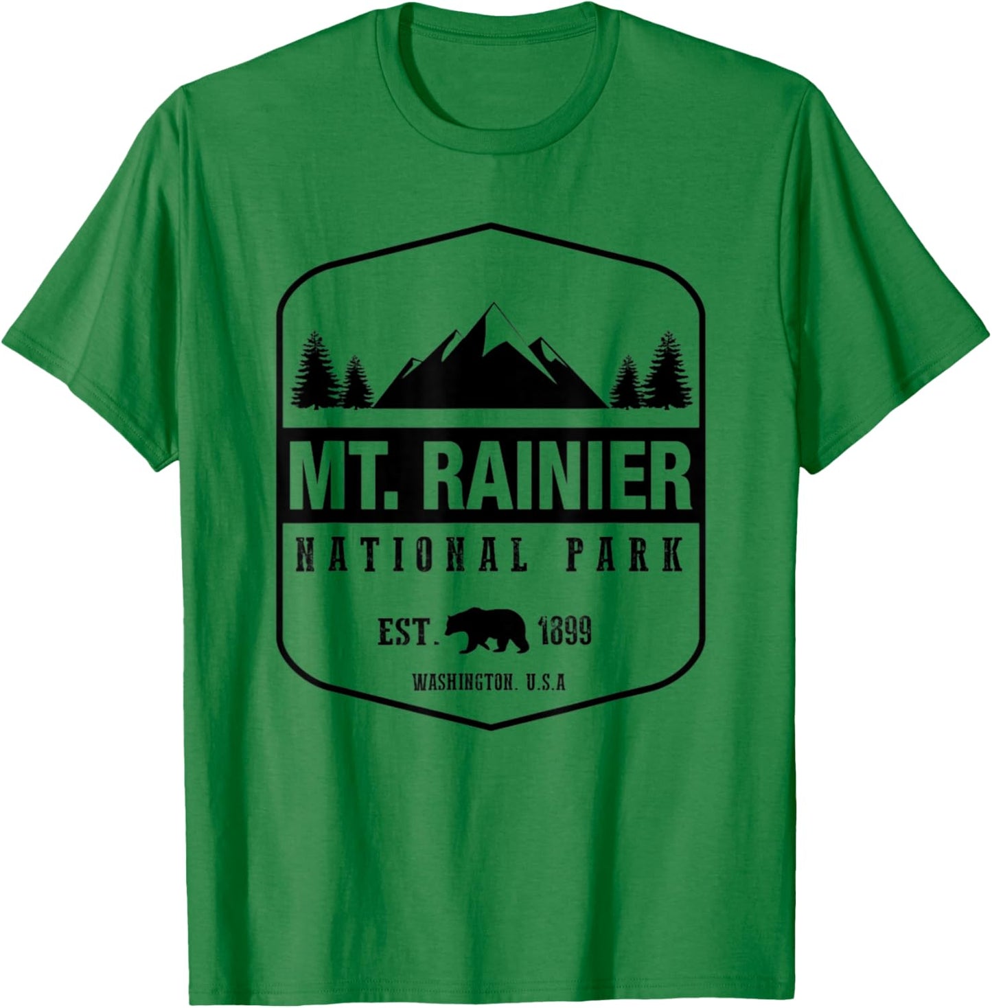 Mt. Rainier National Park Love Hiking Wanderlust T-Shirt - T-Shirt | Irish Green