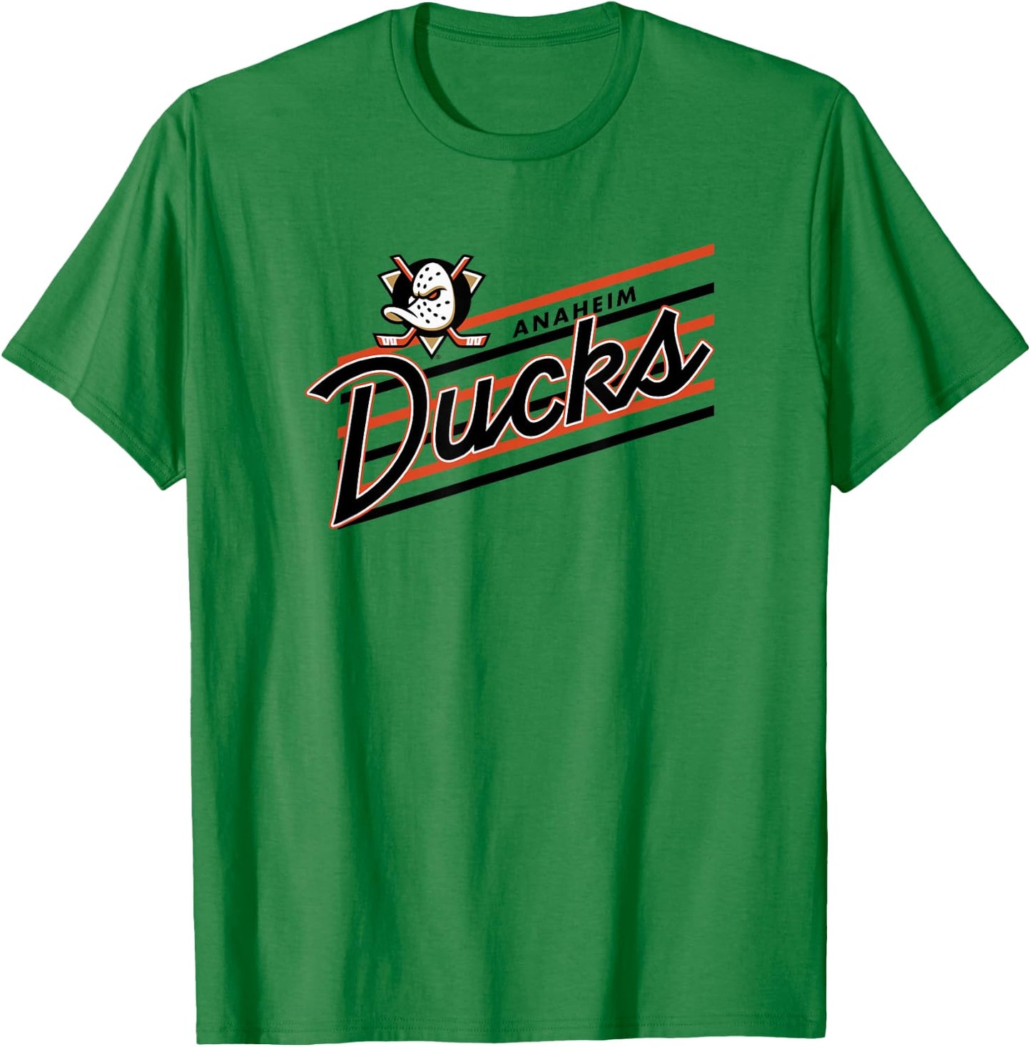 Anaheim Ducks Retro Performer Gray NHL Officially Licensed T-Shirt - T-Shirt | Irish Green
