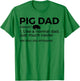 Pig Dad Definition Pig Whisperer Funny Farmer T-Shirt - T-Shirt | Irish Green