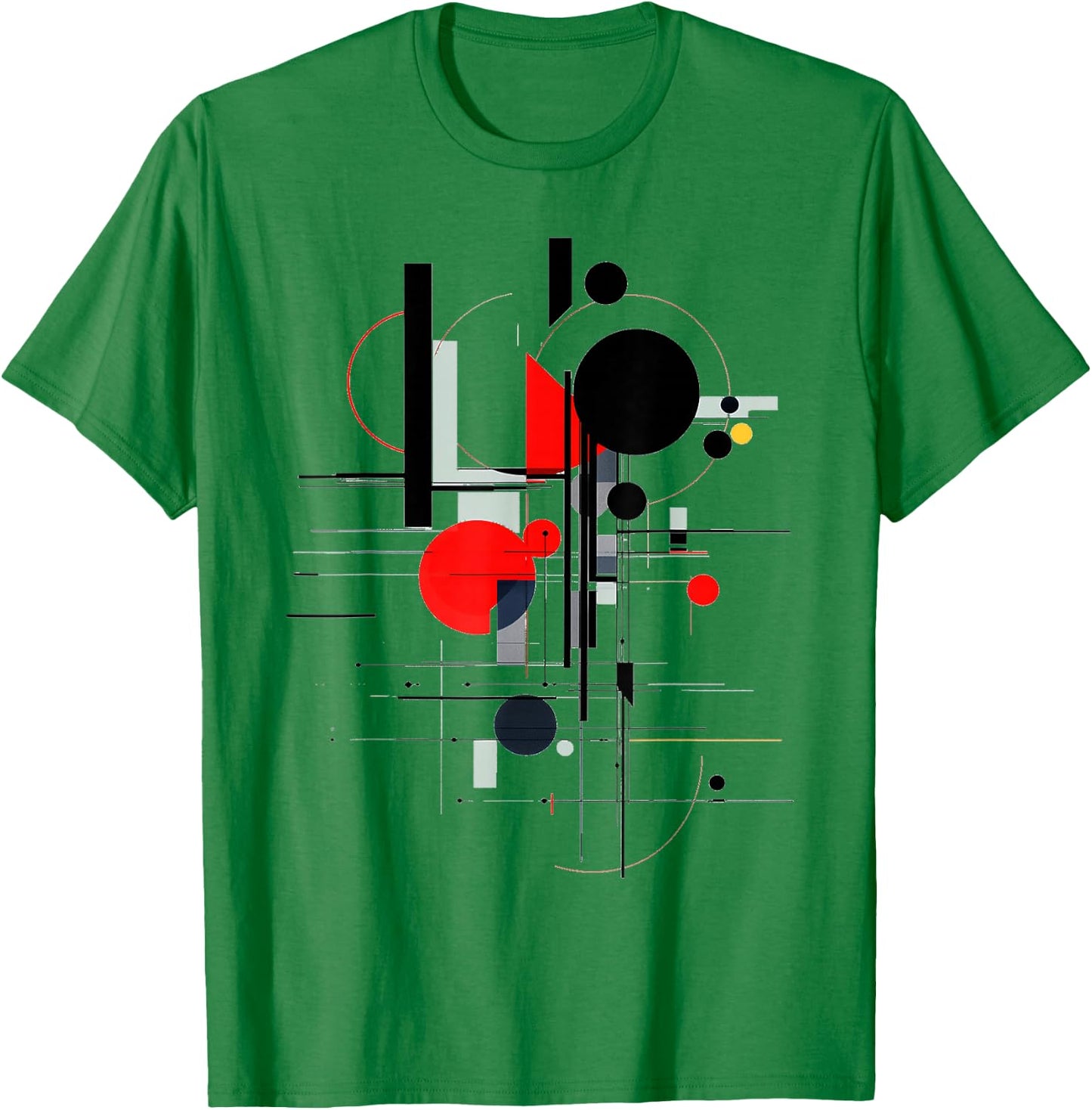Abstract Art Pattern Painting Geometric Art Work , white, S T-Shirt - T-Shirt | Irish Green