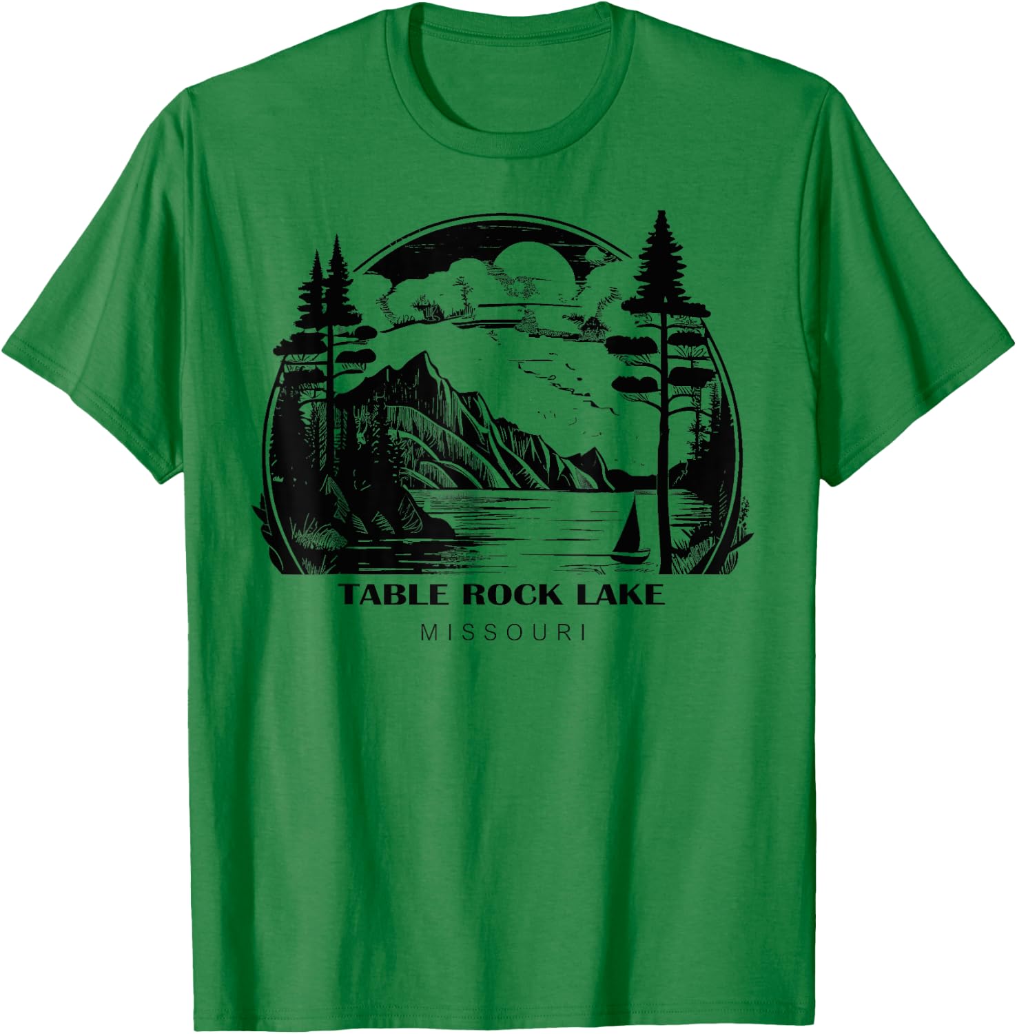 Table Rock Lake Missouri T-Shirt - T-Shirt | Irish Green