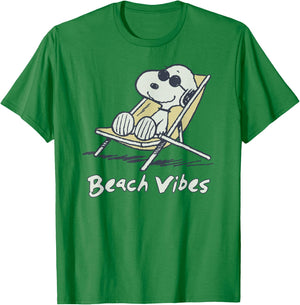 Peanuts Snoopy Beach Vibes for the whole family! T-Shirt - T-Shirt | Irish Green