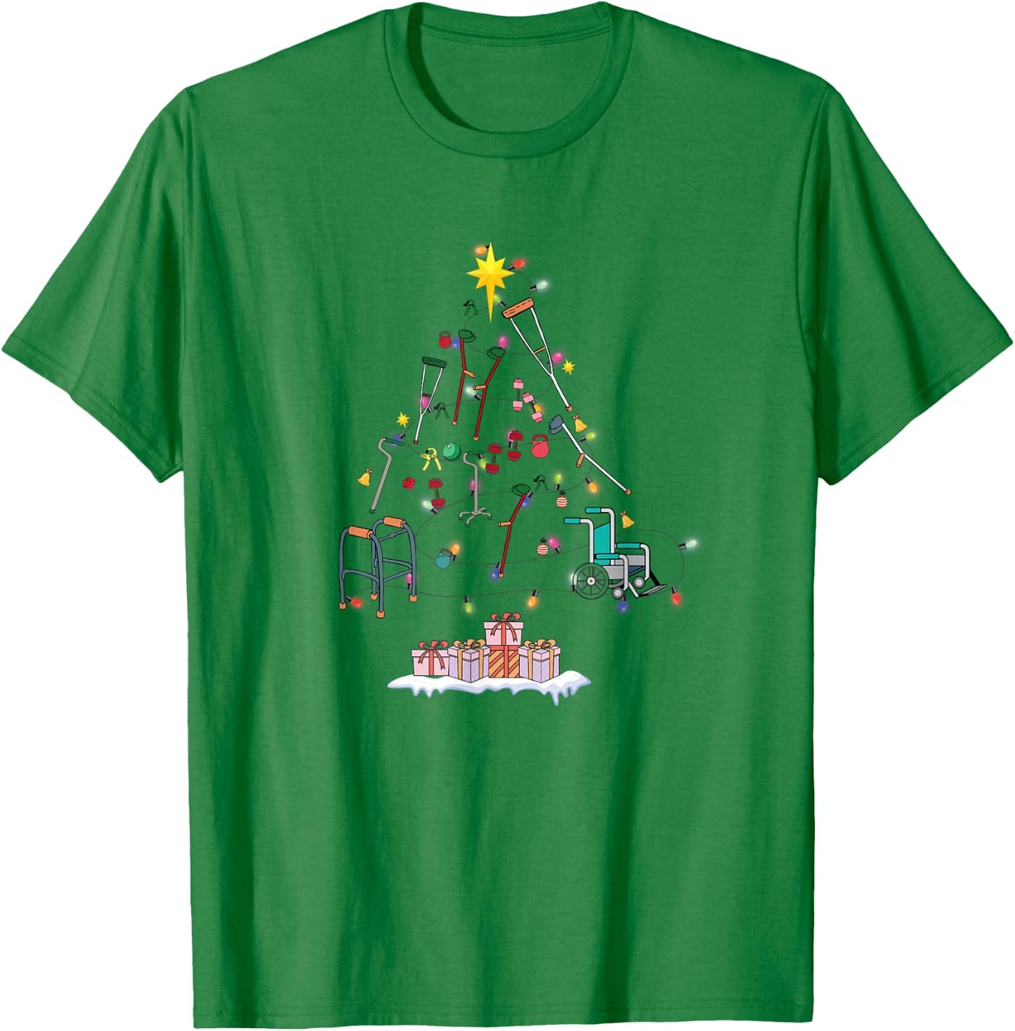 Funny Physical Therapy Christmas Tree For PT Therapist T-Shirt - T-Shirt | Irish Green