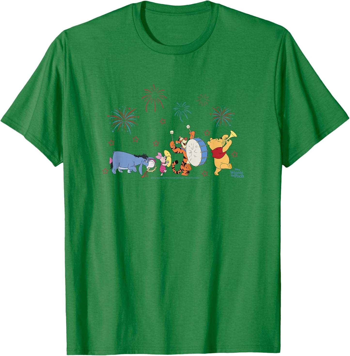 Disney Winnie The Pooh Fireworks 4th of July Parade T-Shirt - T-Shirt | Irish Green