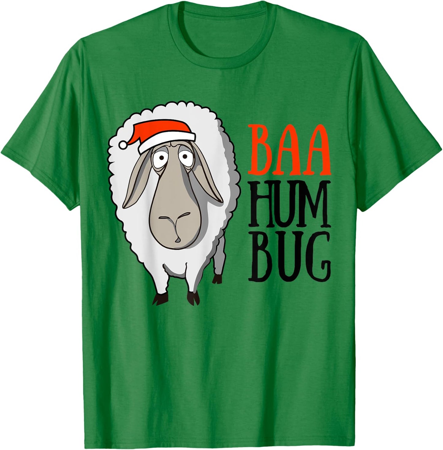 Funny Bah Humbug Sheep Christmas Gift Baa Humbug T-Shirt - T-Shirt | Irish Green